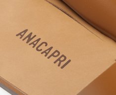 Rasteira Marrom Couro Geométrica