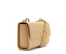 Bolsa Tiracolo Pequena Aba Tressê Bege