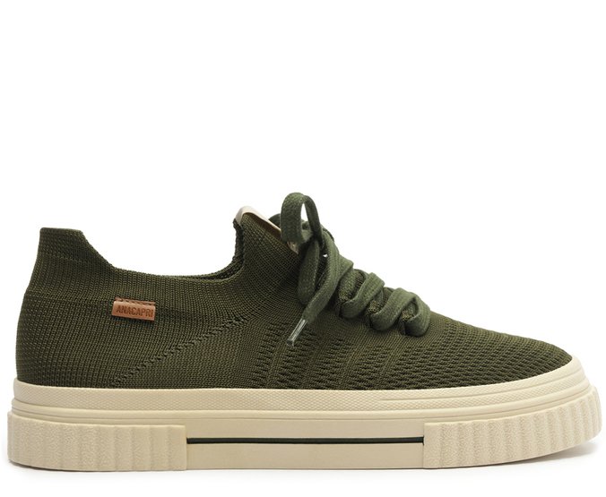 Tênis Knit Sola Alta New Alê Verde