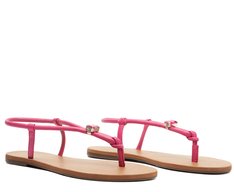 Rasteira Pedraria Com Ajuste Slim Rosa