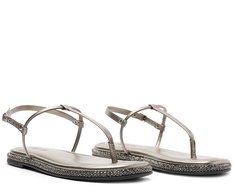 Rasteira Slim Sola Glam Prateada