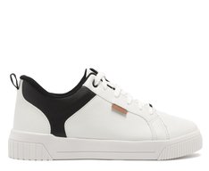 Tênis Casual Branco com Recortes Preto