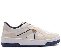 Tênis Recortes Kei Branco e Azul