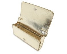 Bolsa Tiracolo Pequena Envelope Logo Glam Dourada