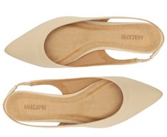 Sapatilha Slingback Bico Fino Bege