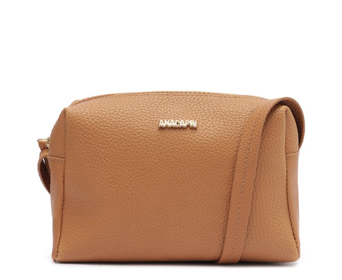Bolsa Tiracolo Média Arredondada Marrom