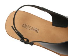 Rasteira Preta Couro Capri