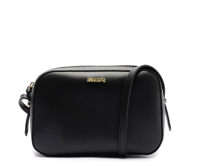 Bolsa Tiracolo Média Retangular Minimal Preta