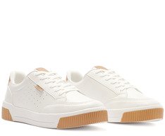 Tênis Urban Furinhos Branco e Marrom