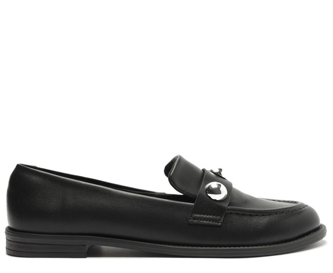 Mocassim Metal Dots Preto