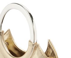 Bolsa Tiracolo Pequena Alça Metal Dourada