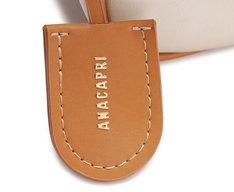 Bolsa Tiracolo Média Costura Ornamental Bicolor Branca