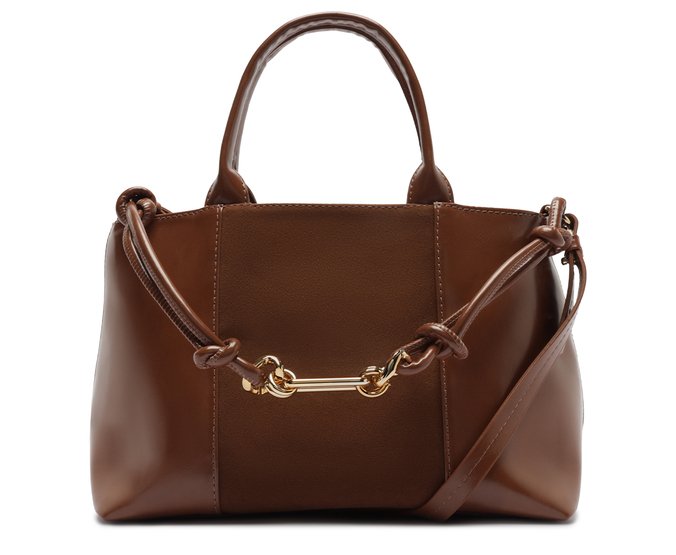 Bolsa Tote Grande Detalhe Alça Marrom