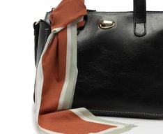 Bolsa Tote Média Lenço Preta