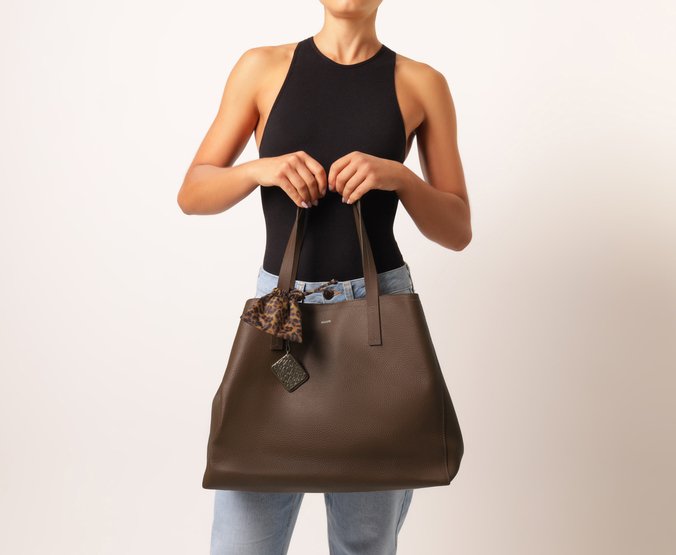 Bolsa Shopping Grande Eco Tec Marrom