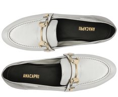 Mocassim Detalhe Removível Bridão E Pala Prata