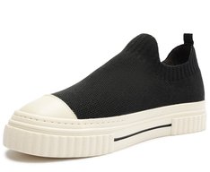 Tênis Slip On Sola Alta New Alê Knit Preto