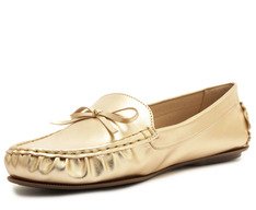 Mocassim Laço Lana Dourado
