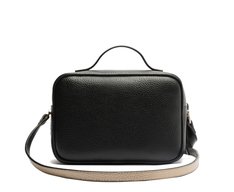 Bolsa Tiracolo Média Franjas Preta