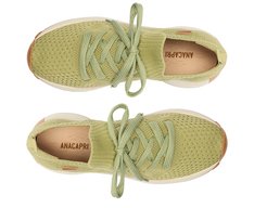 Tênis de Amarrar Knit Verde Lavínia
