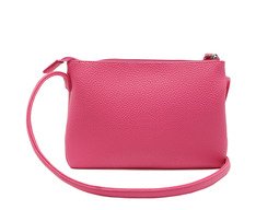 Bolsa Tiracolo Média Quadrada Básica Rosa