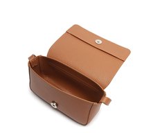 Bolsa Tiracolo Pequena Retangular Minimal Marrom