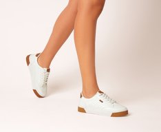 Tênis Urban Furinhos Branco e Marrom