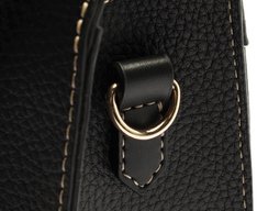 Bolsa Tote Média Pespontos Preta