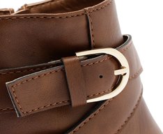 Bota Cano Curto Fivela Marrom