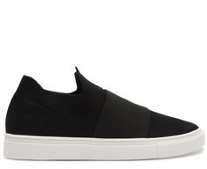 Tênis Slip On Monocolor Elástico Preto
