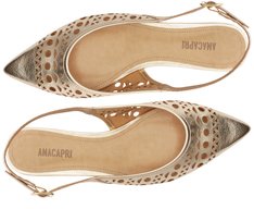 Sapatilha Slingback Perfuros Dourada