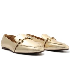 Mocassim Bridão Monocolor Dourado