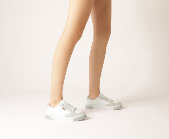 Tênis Urban Furinhos Branco e Verde