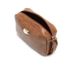 Bolsa Tiracolo Pequena Lenço Decorativo Marrom