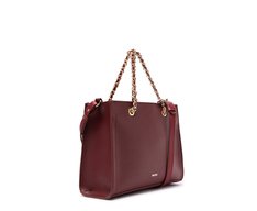 Bolsa Tote Média Alça Acorrentada Vermelha
