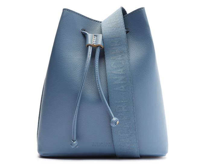 light blue bucket bolsa