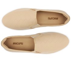 Tênis Slip On Sola Alta Liso Bege