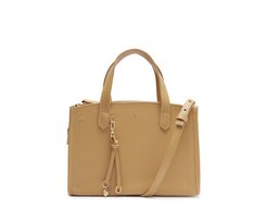 Bolsa Tote Média Estruturada Bege