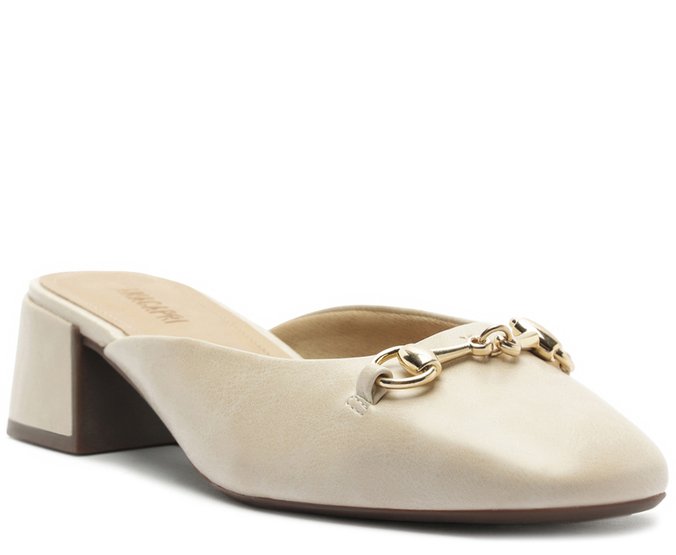 Mule Bridão Salto Bloco Rustic Branca