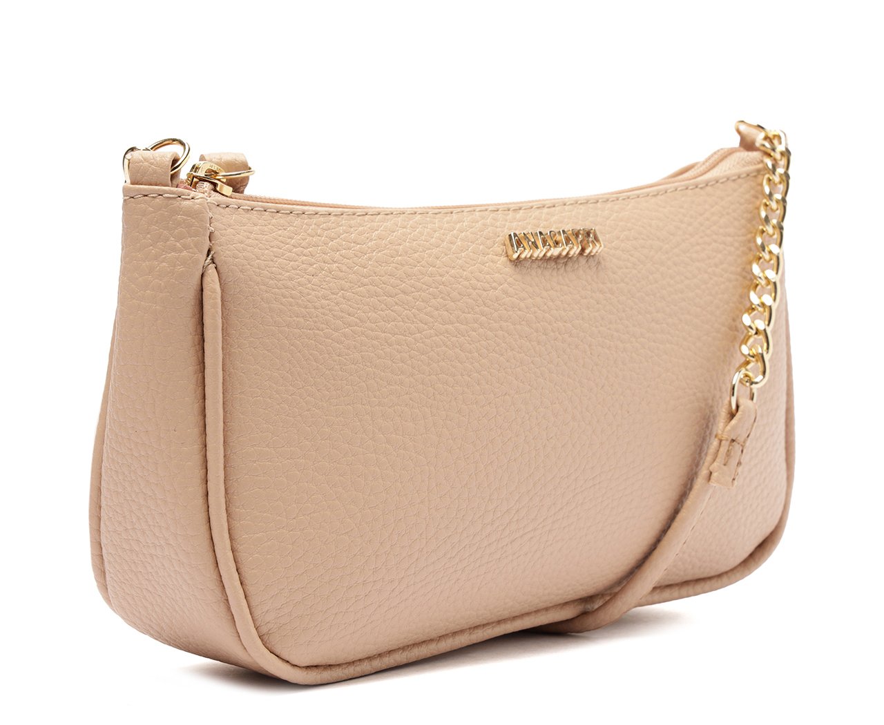 Bolsa Tiracolo Média Snake Bege | Anacapri
