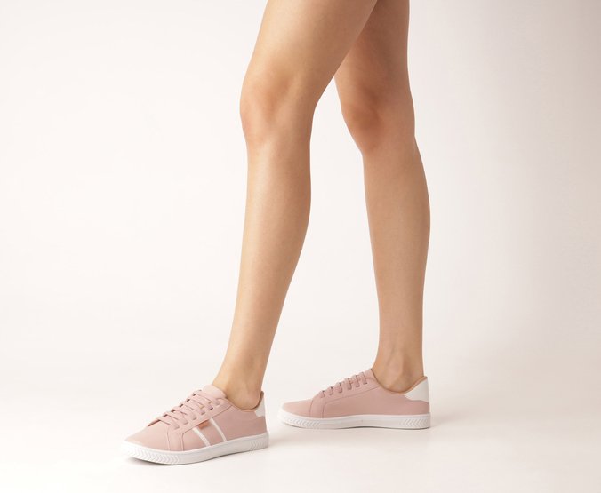 Tênis Cami Rosa Detalhe Branco