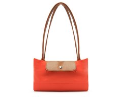 Bolsa Shopping Grande Nylon Botão Laranja