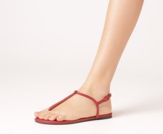 Sandália Rasteira Slim Amber Marrom