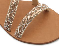 Sandália Manta Glam Detalhada Dourada