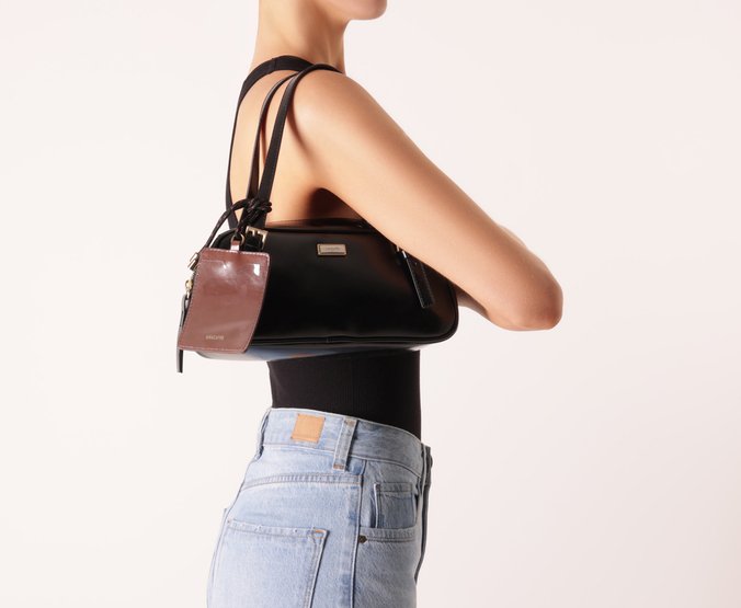 Bolsa Tote Pequena Lisa Preta
