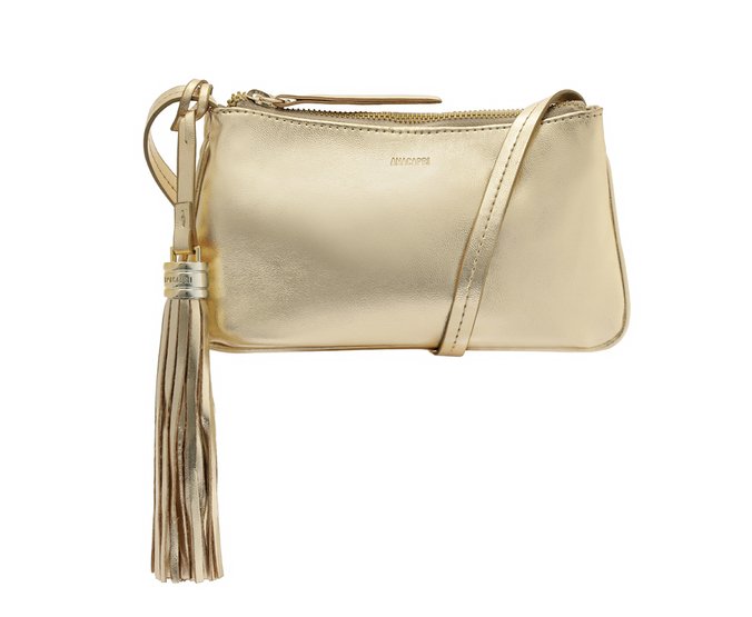 Bolsa Tiracolo Média Tassel Charme Dourada