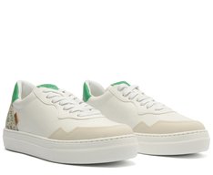Tênis de Amarrar Branco e Verde Nati