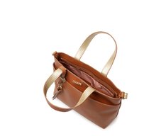 Bolsa Tote Média Bag Charm Marrom