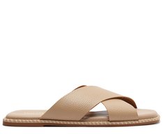 Rasteira Tiras Cruzadas Comfy Bege