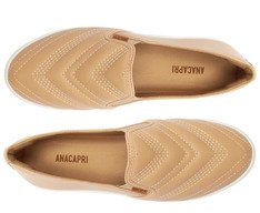 Tênis Slip On Pespontos Bege